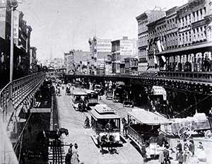 #The Bowery North from Canal circa 1888