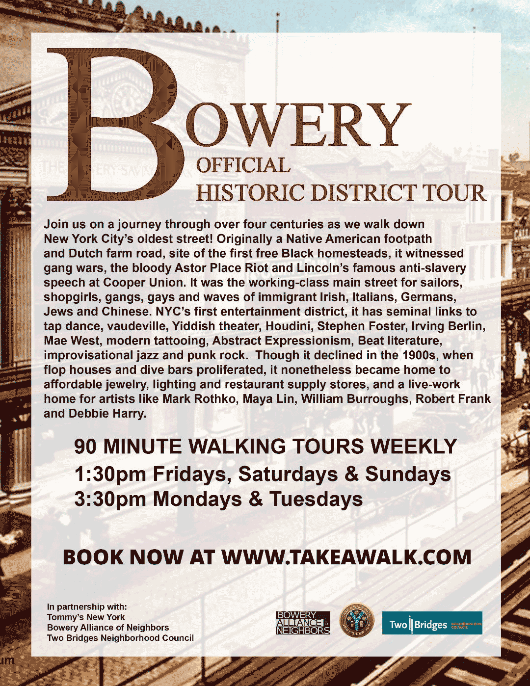 Take the Bowery Tour!