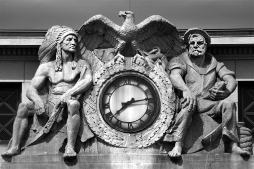 indian-clock on the Bowery